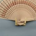 Foruneed Folding Hand Fans Custom Engraved Summer Wedding Fans Wooden