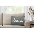 Mainstays Decorative Throw Pillow, I Love Us Sentiment Chenille, Oblong