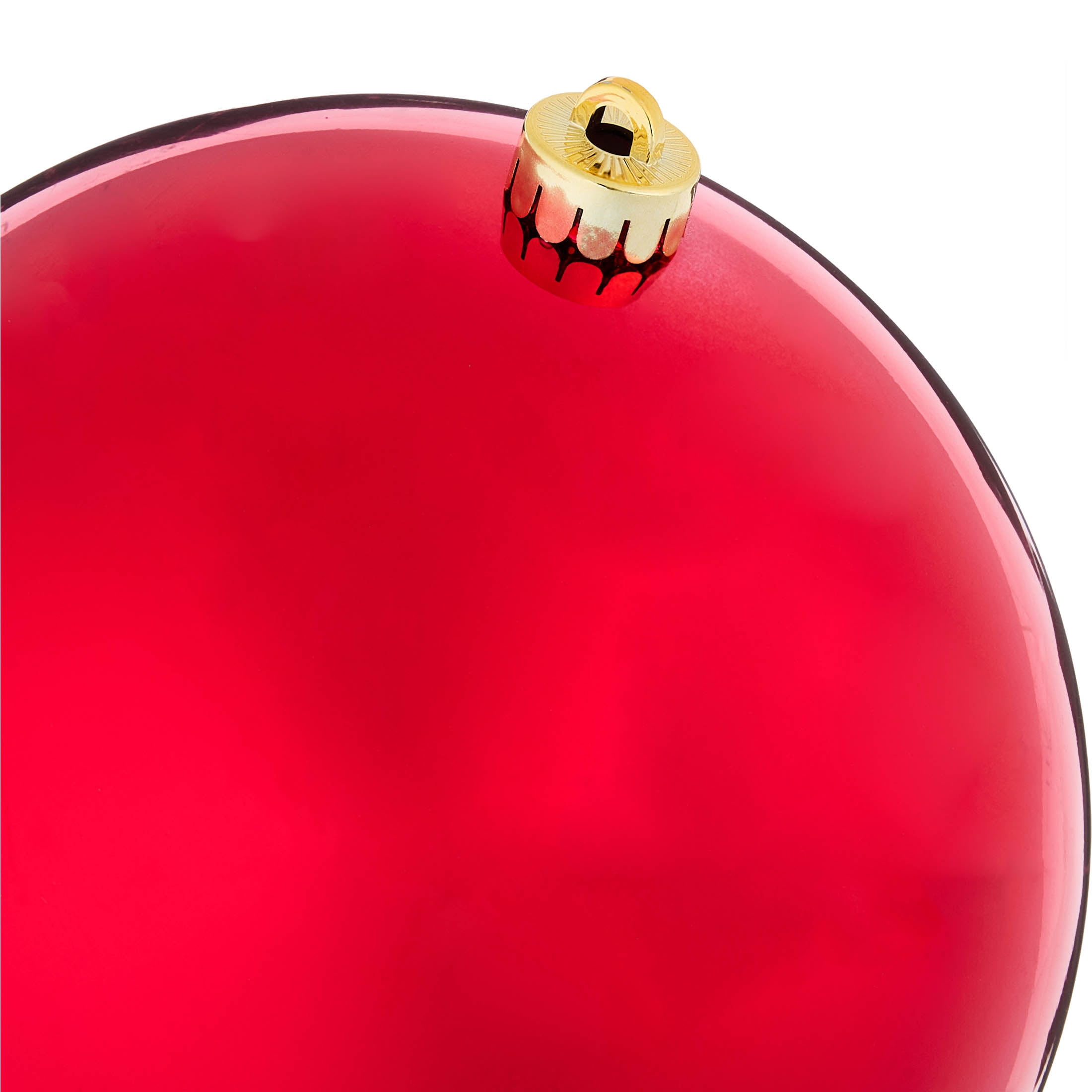 2-Count Red Jumbo Ball Shatterproof Christmas Ornaments, 8", by Holiday Time