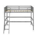 thumbnail image 6 of Bellemave Twin Loft Bed with Slanted Ladder Space Saving Twin Wooden Loft Bed for Juniors and Teens Loft Bed Frame with Guardrail and Slats (Gray, Style 1), 6 of 10