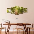 thumbnail image 3 of Elephant Stock Waipoua Kauri Trees Wall Art - Horizontal Multi Panel Canvas - Living Room Wall Decor - Floral And Botanical Multi Panel - Green And Gray Decor - 80" x 36", 3 of 8