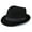 Black, variant on FREEBIRD99 100% Wool Felt Panama Fedora Hat Short Brim Trilby Flat Hat for Men Women - Black