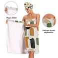 thumbnail image 4 of 3-Piece Bathroom Towel Set with Bath Towel, Quick-Dry Hair Cap and Hair Turban for Bath Yoga Beach Arch Motif, 4 of 6