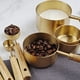 thumbnail image 2 of Juego de 8 tazas y cucharas medidoras, juego de tazas medidoras doradas de acero inoxidable con mango de madera, cucharas para cocinar y hornear, 2 of 5