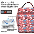 thumbnail image 2 of Elephant Insulated Lunch Box Women Reusable Lunch Bag with Front Pocket Cooler Tote Bag Work Camping, 2 of 6