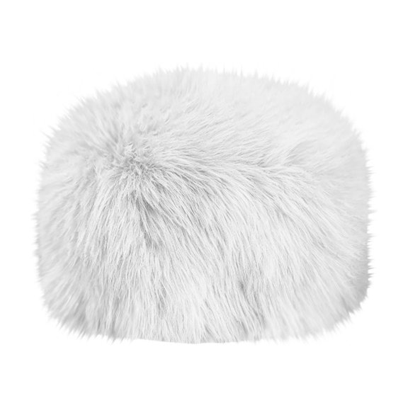 hotojiny Women's Cute Fuzzy Hat Winter Fluffy Winter Hat Soft Warm Plush Beanie Cap for Cold Weather(White,One Size)