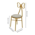 thumbnail image 2 of Modern Vanity Chair Stool, Dressing Table Desk Makeup Girl Chair w/Butterfly Bow Backrest, Side Table Seat for Girl Daughter Room Bedroom Living Room Home Commercial Salon Party Cafe, 2 of 24