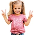 thumbnail image 2 of Five Floral 5th Birthday Shirt for Toddler Girls Fifth Birthday Outfit White on Mauve Shirt 4T, 2 of 4