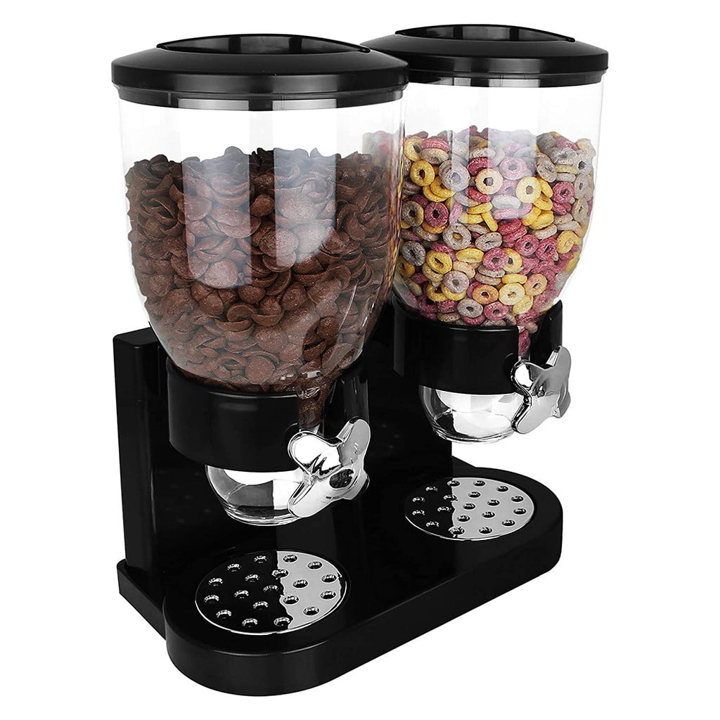 Huayishang Storage Box Punch-Free Wall-Mounted Candy Display Box Snack Sealed Jar Household Cereal Machine Grain Storage Jar Storage Box, Kitchen Essentials Clearance Sale Black