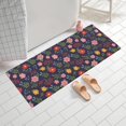 thumbnail image 2 of Pioneer Flower Floral Print Pattern Bathroom Rugs Mat, Non Slip Microfiber Bathroom Rug with Rubber Backing, Soft Mats for Bathroom Floor Tub Shower, 24"x60", 2 of 5