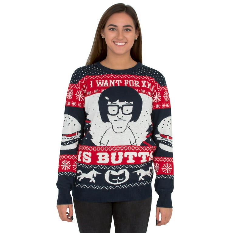 Bob s Burgers Tina All I Want for Xmas is Butts Christmas Sweater