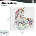 thumbnail image 4 of Stupell Industries Contemporary Rainbow Unicorn on Cloud Canvas Art, 17 x 17, by Creative Studio, 4 of 8