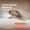 thumbnail image 2 of KFFKFF Warming Mattress Cover, Queen Size 60x80 inches, Electric Heating Pad with Five Adjustable Heat Levels, Automatic 10-Hour Shut Off, Washable Coral Fleece, White, 2 of 9