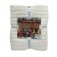 thumbnail image 2 of Woven Paths White Quilted Stripe Lightweight Cotton Throw Blanket, 50" x 60", 2 of 12