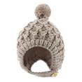 thumbnail image 1 of Plush Ball Buttons Baby Hat Autumn Winter Children Ear Protection Thicken Knitted Cap for Outdoor, 1 of 10