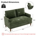 thumbnail image 2 of JURANYAZHU 54.7" Wide Chenille LoveSeat Comfortable Soft-Cushioned for Living Rooms and Small Spaces,Green, 2 of 6