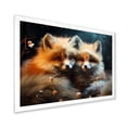 thumbnail image 2 of Designart "Cute Fox's Gaze in the Springtime II" Animals Framed Wall Art Decor - Modern Farmhouse Black Fox Entryway Framed Wall Art Print, 2 of 6