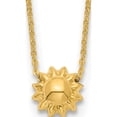 thumbnail image 1 of 14K Yellow Gold Polished Puffed Sun 16.5In Necklace (16.5 X 8) Made In Italy sf2900-16.5, 1 of 6