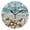 Black, variant on Roses Starfishes Shells Seaside Round Wall Clock Silent Analog Battery Operated Black Pointer Home Decor 9.84" Diameter