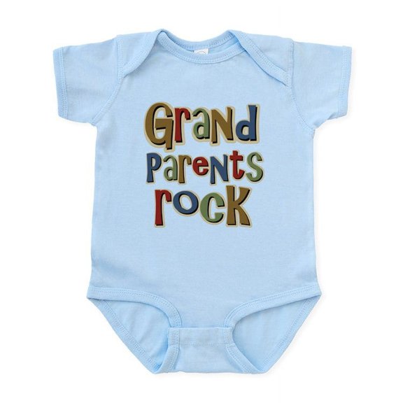 CafePress - Grandparents Rock Day Holiday Infant Bodysuit - Baby Light Bodysuit, Size Newborn - 24 Months