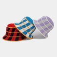 thumbnail image 3 of SikaFu Autumn Winter Cotton Patchwork Warm Fisherman Hat Bucket Hat Outdoor Travel Sun Cap For Girl And Women 201, 3 of 6