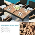 thumbnail image 2 of 7 Piece Outdoor Patio Conversation Set, 6 Rattan Wicker Chairs Dining Set with Table, All-Weather Patio Sofa Furniture Set with Removable Cushions for Backyard, Porch, Garden, Poolside, L2304, 2 of 10