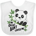 thumbnail image 3 of Inktastic My Great Aunt Loves Me Cute Panda Boys or Girls Baby Bib, 3 of 4
