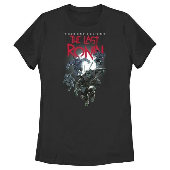 Women's Teenage Mutant Ninja Turtles The Last Ronin Issue 4 Large Cover Graphic Tee Black X Large