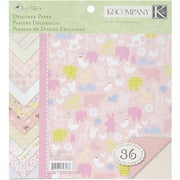 K&Company 378245 Simply K Itsy Bitsy Double Sided Paper Pad 8. 5 inch x 8. 5 inch -Baby Girl 36 Sheets; 3 Each-12 Designs
