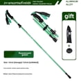 thumbnail image 1 of N82 Perche de Randonnée Extérieure Légère en Alliage d'Aluminium Pliable et Extensible - Bâton de Marche Multifonction pour l'Escalade, la Randonnée et le Voyage, Design Compact et Portable, Vert Fluorescent, 1 of 6