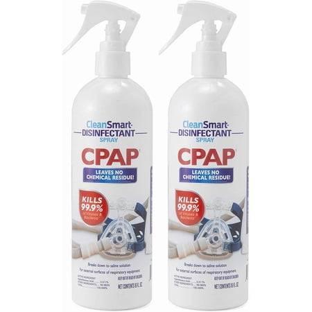 CPAP Disinfectant Spray, Kills 99.9% of Bacteria and Viruses on CPAP Equipment, No Residue, 16 oz (Pack of 2)
