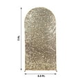 thumbnail image 4 of BalsaCircle 7 ft Champagne Fitted Sparkly Big Payette Sequin Round Top Wedding Arch Backdrop Stand Cover Party Events Decorations, 4 of 8