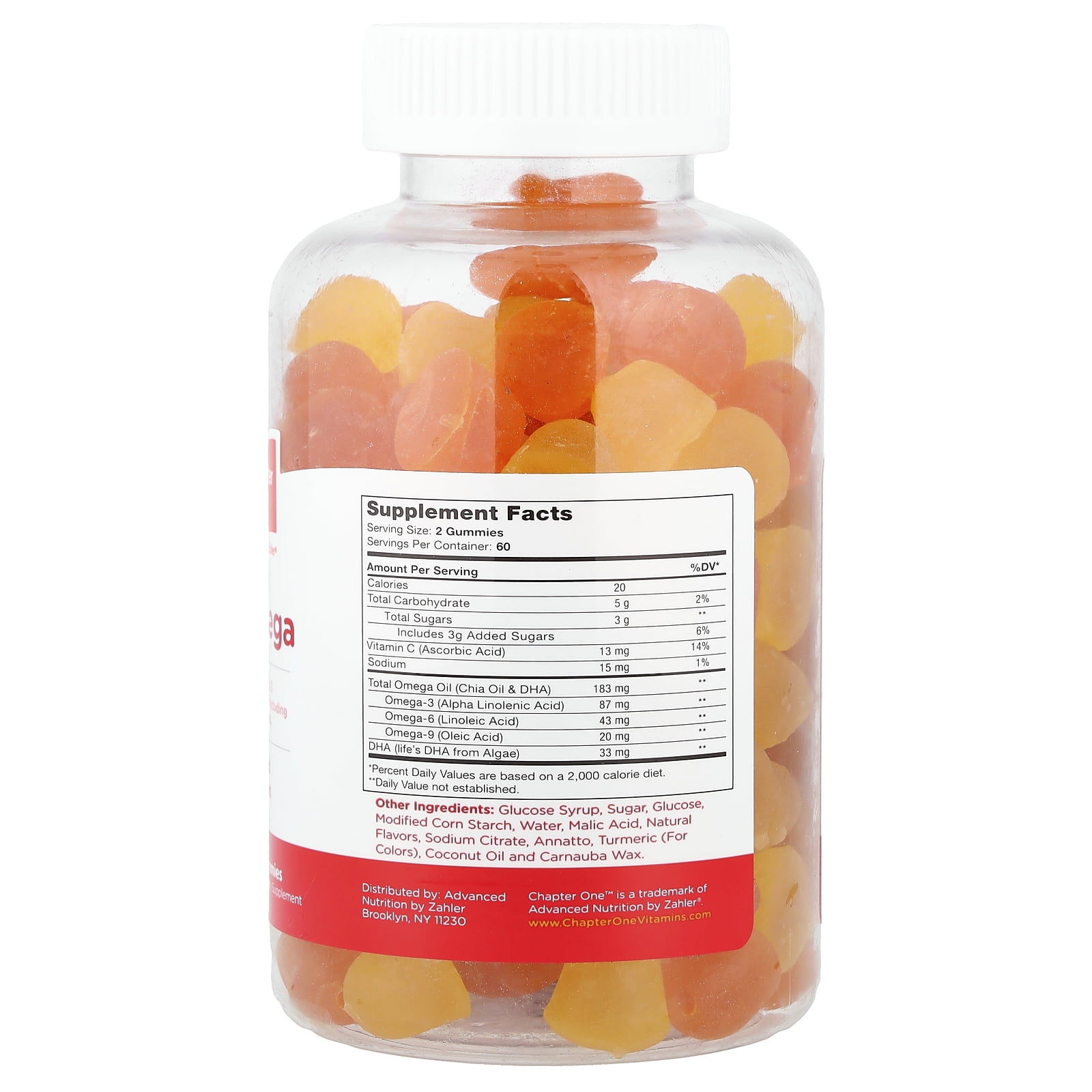 Chapter One Omega Gummies with Omega 3 Fatty Acids, 120 Gummies, Omega 3 Gummies, Omega 3 Supplements, Omega Gummies Dietary Supplement