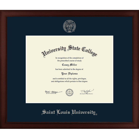 Saint Louis University Diploma Frame, Document Size 11" x 8.5"