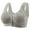 Grey, variant on ,Front Button Bras for Older Women Front Closure No Underwire Stretch Breathable Bras Womens Comfy Full Coverage Soft Support Wide Straps Push up Bra White 50