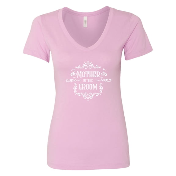 Inktastic Mother of the Groom in White Women's V-Neck T-Shirt