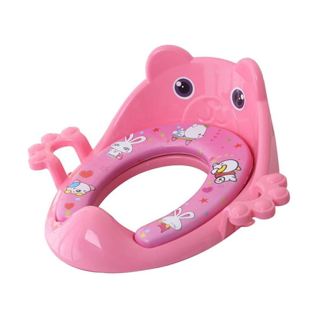 Asiento de Inodoro Seguro Acolchado Suave para Niños perfecl Rosado