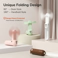 thumbnail image 3 of JISULIFE Handheld Mini Fan, 3 IN 1 Hand Fan, Portable USB Rechargeable Small Pocket Fan, Battery Operated Fan [14-21 Working Hours] with Power Bank, Flashlight Feature for Women,Travel,Outdoor, 3 of 7
