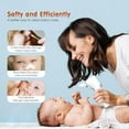 thumbnail image 4 of Baby Nasal Aspirator, Electric Nasal Aspirator for Baby with LED Light, Baby Nose Cleaner with 4 Silicone Nozzles & 3 Suction Levels, Rechargeable Nose Sucker for Newborn, Toddler and Infant, 4 of 8