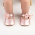 thumbnail image 3 of Emy Dola 2-Pairs Infant Baby Girls Soft Sole Ribbon Tulle Bowknot Princess Wedding Dress Flats Prewalker Newborn Light Baby Sneaker Shoes 0-12M, 3 of 9