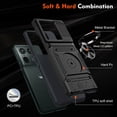 thumbnail image 5 of Kryonix for Motorola Moto Edge 50 Ultra Case with Wallet Card Holder [Store 2 Cards] 360° Magnetic Rotated Ring Kickstand,Armor Shockproof Case,Military Grade Heavy Duty Protection Cover,Black, 5 of 8