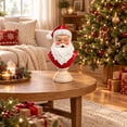 thumbnail image 7 of Tovaris Red Winking Santa Claus Bust, Christmas Desktop Resin Figurine, Santa Tabletop Ornament, Holiday Home Office Mantel Decor, Xmas Party Decoration, 7 of 7