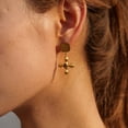 thumbnail image 4 of Gold-Plated Stainless Steel Cross Shape Earrings, 4 of 5