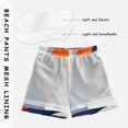 thumbnail image 3 of FORMRS Boys Swim Trunks Quick Dry Mesh Liner Boardshorts Sizes XS-XL, Blue Abstract Wavy, 3 of 7