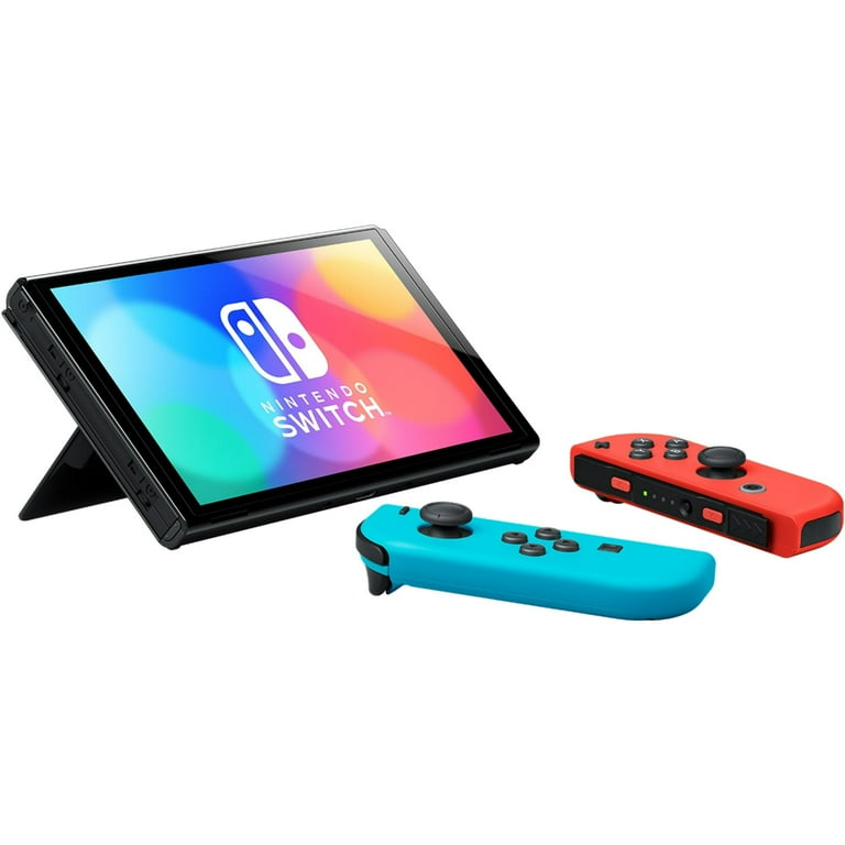 Nintendo Switch OLED Console 64GB - Neon Red & Neon Blue Edition