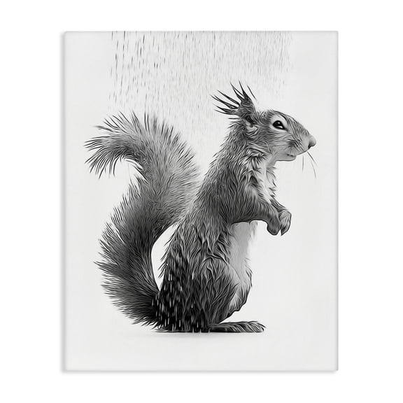 Stupell Industries Modern Squirrel Bathroom Splash Canvas Art, 16 x 20, by Annalisa Latella