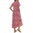 thumbnail image 7 of OutfitShow Women Maxi Dress with Pockets Casual Short Sleeve V-Neck Summer Dress, 7 of 7