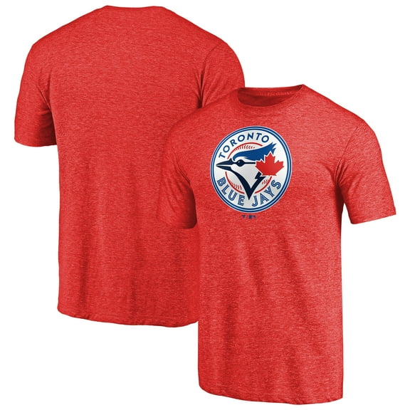 Men's Red Toronto Blue Jays Team Wordmark Tri-Blend T-Shirt