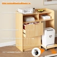 thumbnail image 4 of Ktaxon Wood 2 Drawer File Cabinet with Cart Charging Station Dresser Office Cabinet, Wide Printer Paper Shredder Stand with Storage Shelves for Home Office Study, 4 of 8