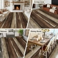 thumbnail image 5 of Rectangle Area Rugs 5 x 7 Ft, Brown Wooden Non-Slip Residential Carpet, Vintage Farmhouse Retro Art Indoor Crawling Mats Runner Rugs for Living Room/Dining Room/Bedroom, 5 of 8